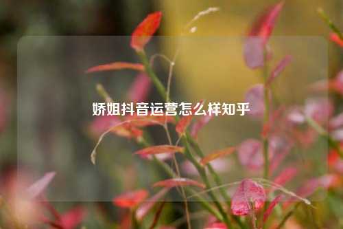 娇姐抖音运营怎么样知乎